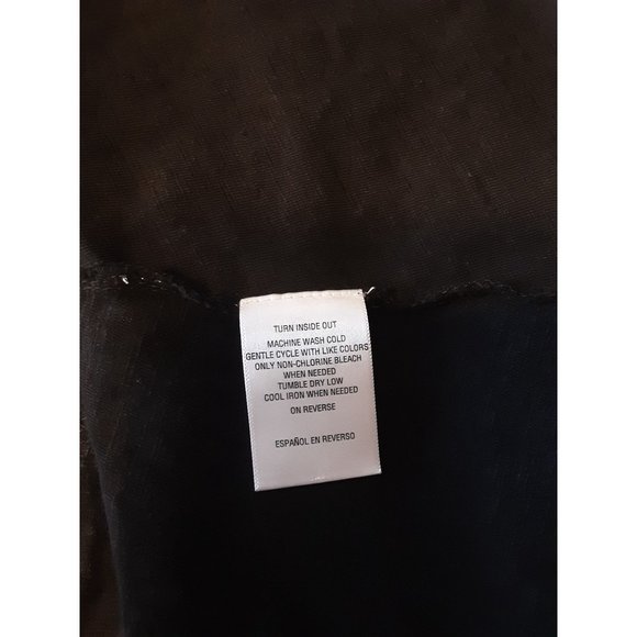 NWOT Style & Co Cotton/ Linen Blend Black Tunic Pullover V Neck Top Size L - Picture 8 of 11